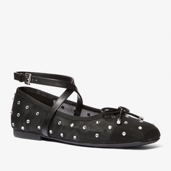 MICHAEL KORS Collette Embellished Mesh Ballet Flat - Picture 1 of 5